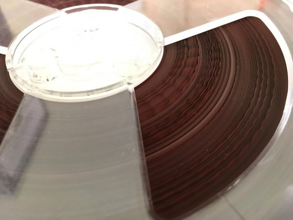 Detail of a reel-to-reel tape.