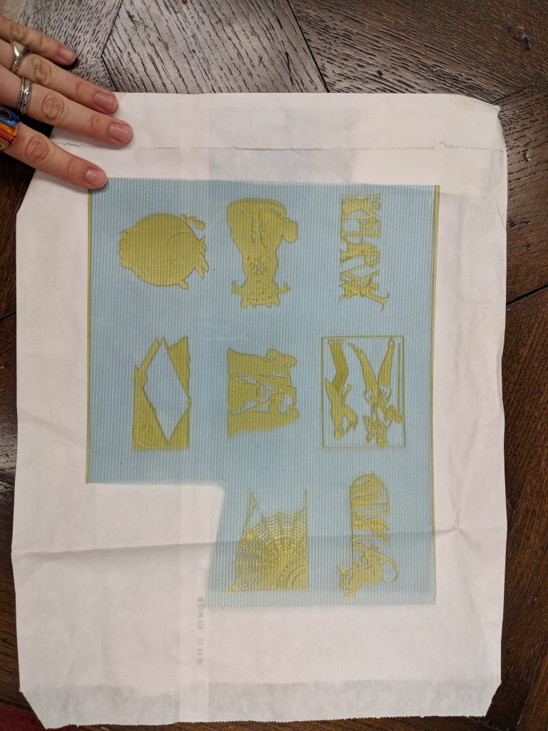 A recreated polymer block print