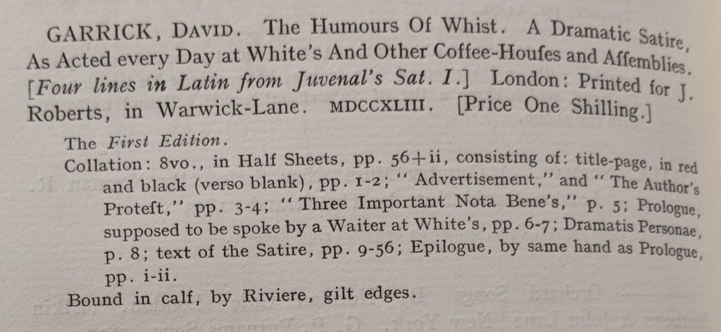 Wise's attribution in the catalog.