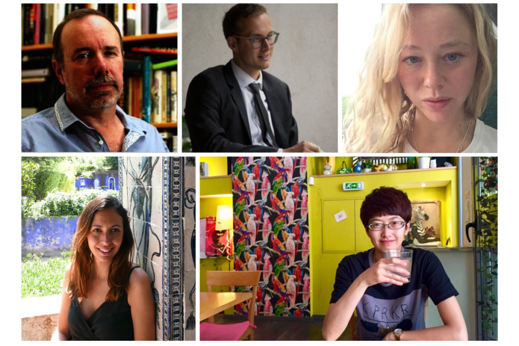 Clockwise from top left: David Belbin, Federico Bellini, Beci Carver, Anni Shen, and Alba Carmona.