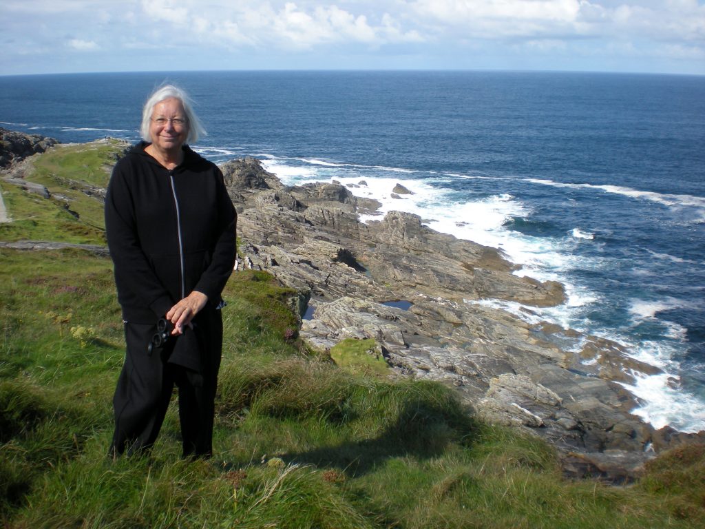 Jean Harrison at Malin Head