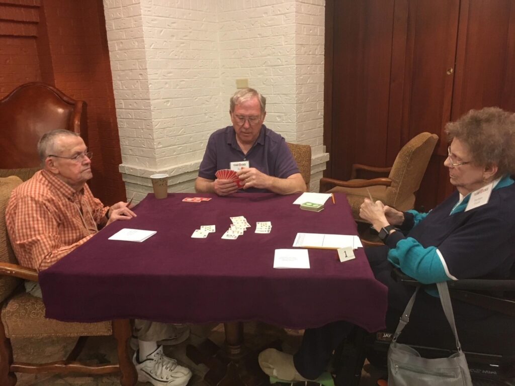 Bridge Club, Feb 6, 2023 - George and Barbara Frock, Phil Kelton