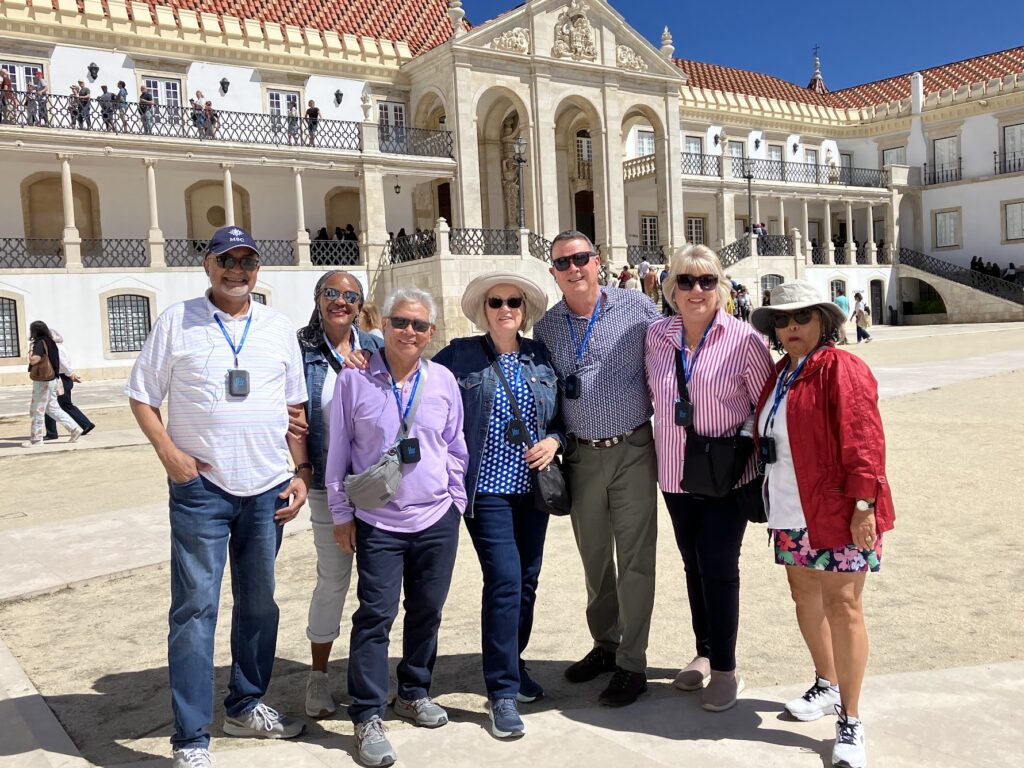 Portugal: University of Coimbra - Tim, Lori, Keith, Sybil, Randy, Jo, Barbara (Billie Pierce)