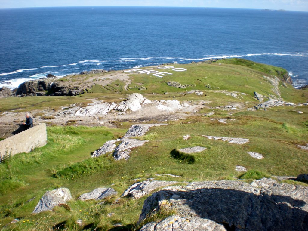 Malin Head, the white rock 80 EIRE by Atlantic Ocean