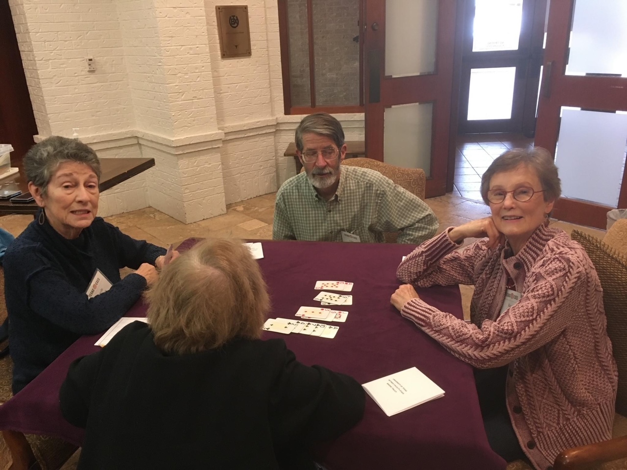 Bridge Club, Feb 6, 2023 - Carole, John, Kay, Lynn, Mary Kay