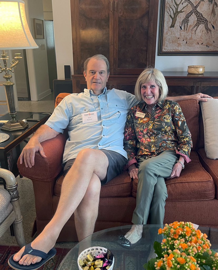 Our gracious hosts, Carol and Bill Barrett