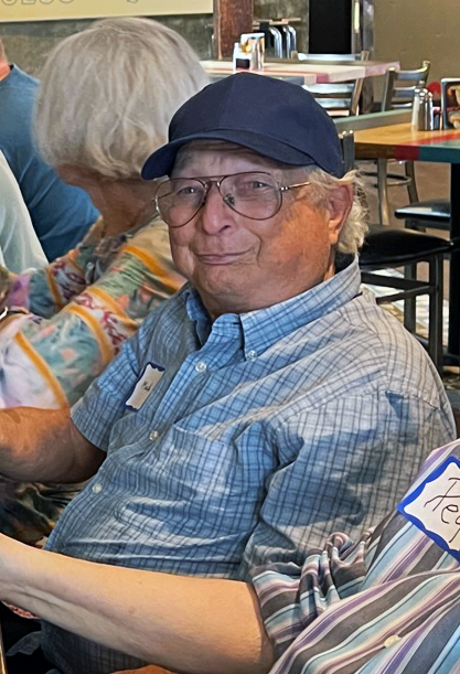 Foodies at Trudy's, 2/22/2023 - Mark Harrison (this man has a flip phone)