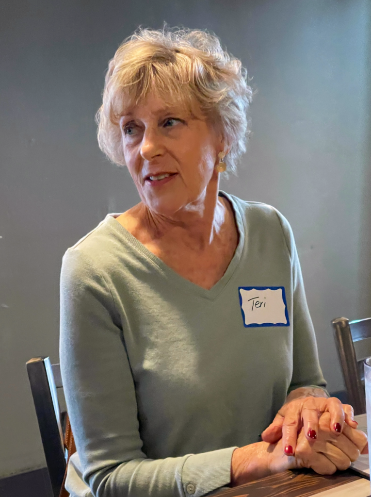 Foodies at Trudy's, 2/22/2023 - Teri Larson (FIRST-TIMER)