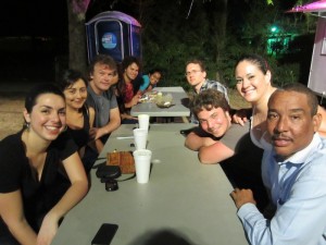Juan Torres with students during his visit to austin in March 2012. 