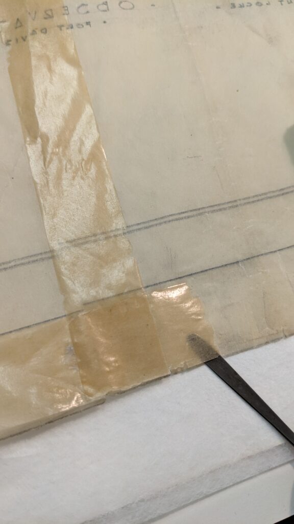 Acid free conservation paper repair tape made from Japanese tissue