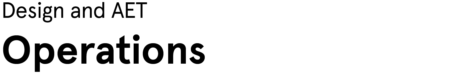 Department of Design and Arts and Entertainment Technologies Operations