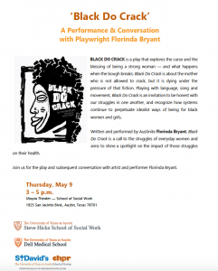 Event: ‘Black Do Crack’ A Performance & Conversation with Playwright Florinda Bryant‘Black Do Crack’ A Performance & Conversation with Playwright Florinda Bryant‘Black Do Crack’ A Performance & Conversation with Playwright Florinda Bryant