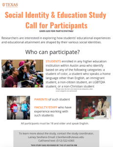 Social Identity & Education Study 