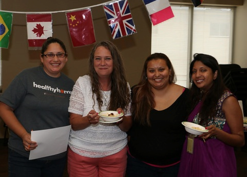 Carmen Reyes, Katherine Green, Luisa Gutierrez & Deepika Modali at the Taste the World Party