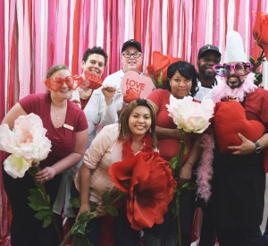 J2 Valentines Staff in the photo booth