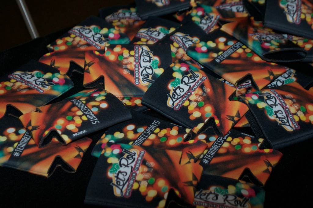 Party favors at the casino-themed event for student staff