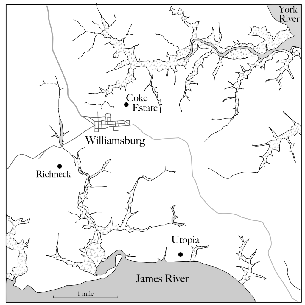 map of Williamsburg VA
