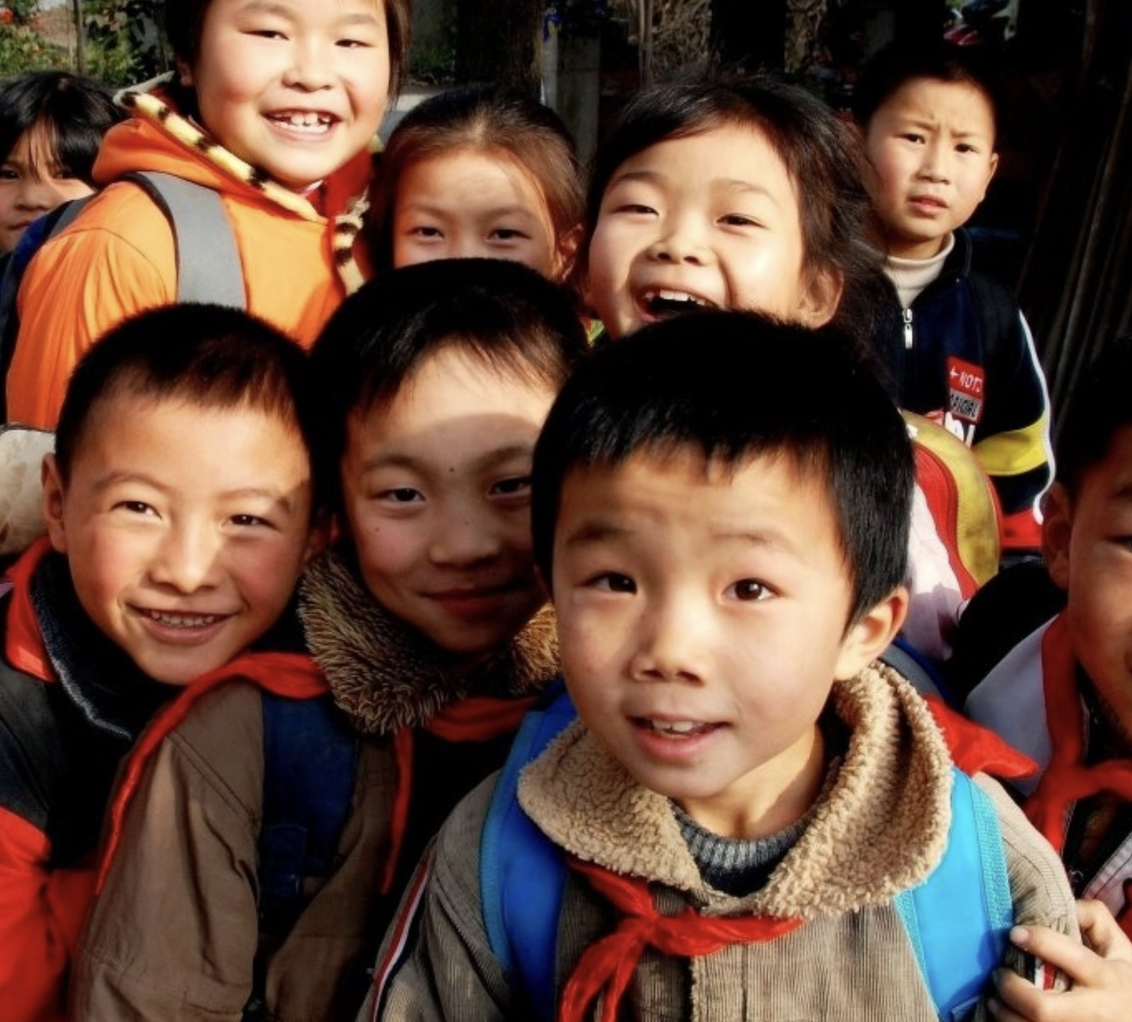School kids in China