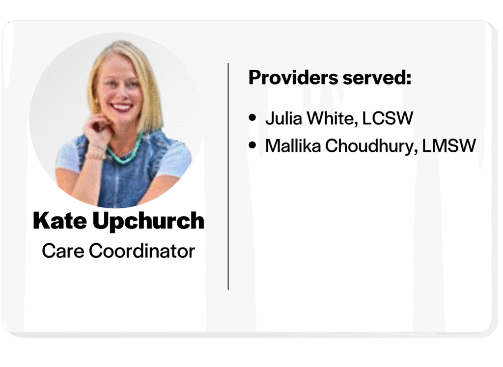 Headshot of Kate Upchurch, care coordinator. 