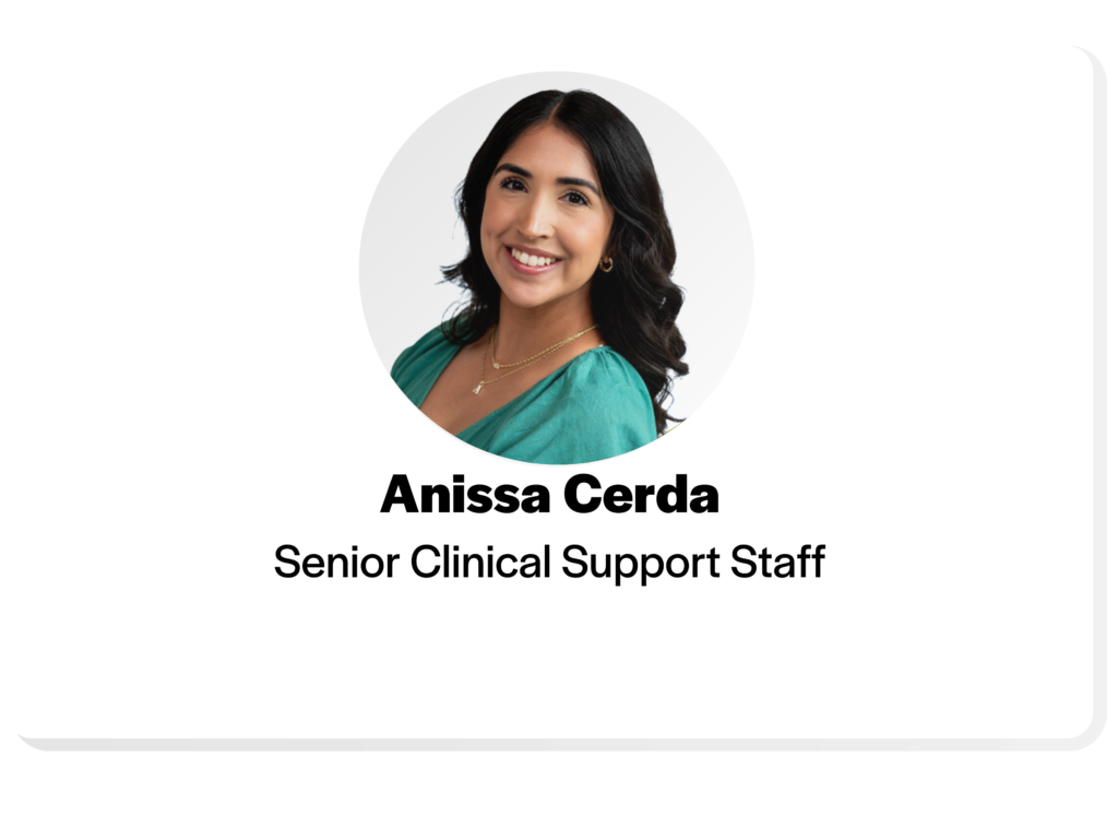 Headshot of Anissa Cerda, Senior Clinical Support Staff.
