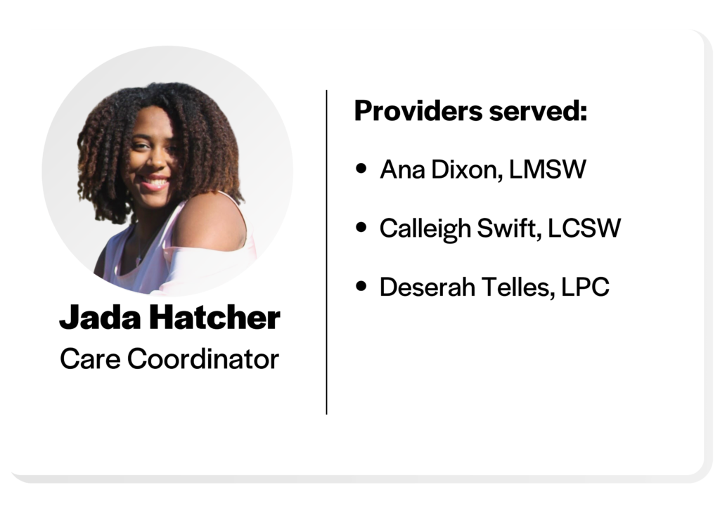 Headshot of Jada Hatcher, Care Coordinator. 