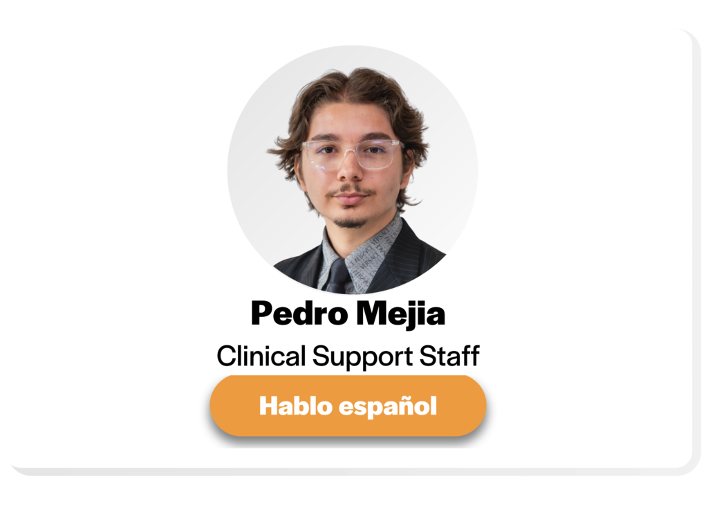 Headshot of Pedro Mejia, Clinical Support Staff. 