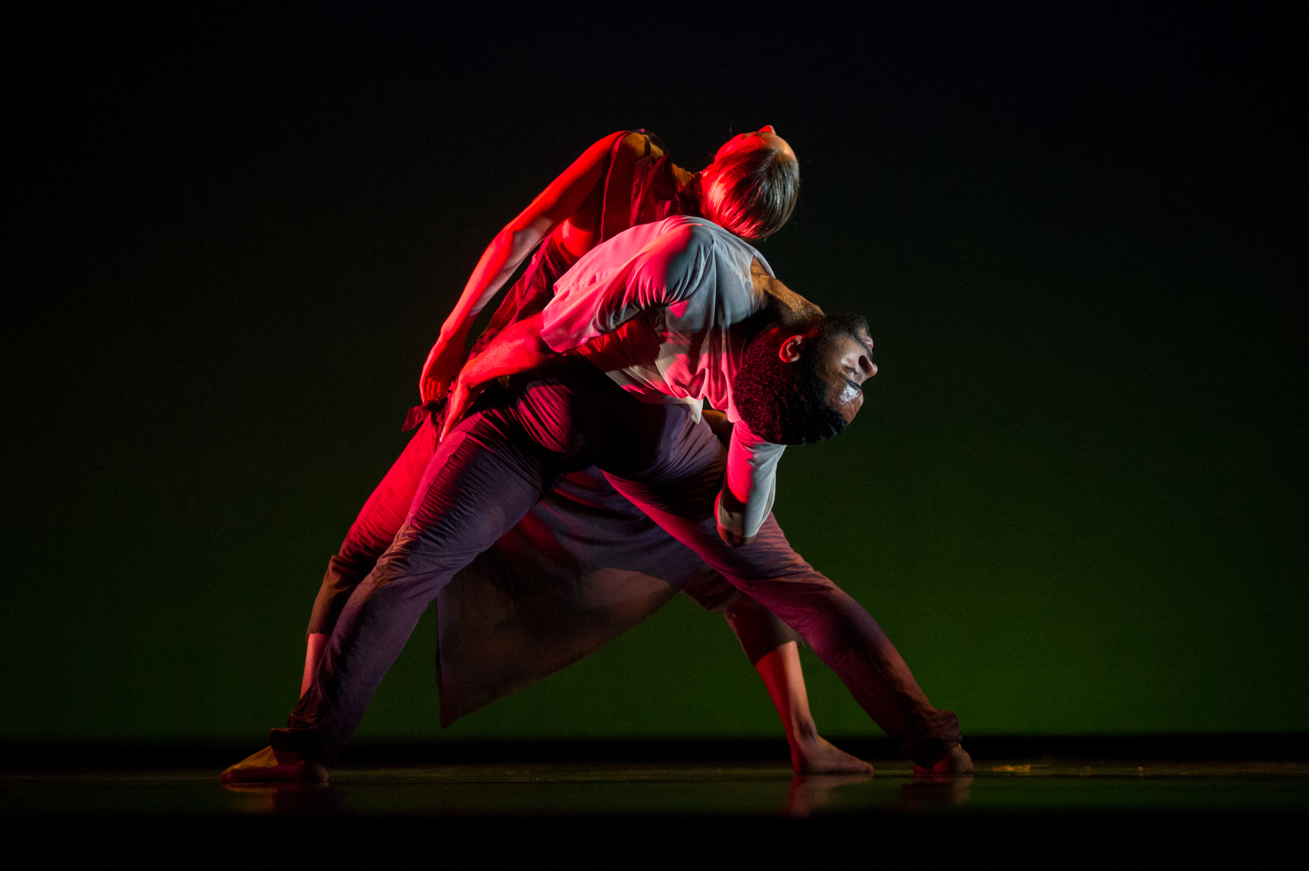 two people dancing together