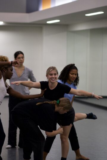 Dancers enjoy rehearsing together