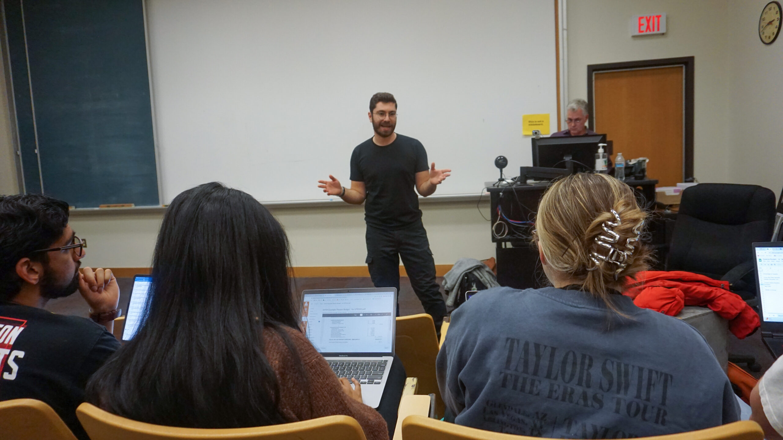 Read about David Treatman and Dr. Paul Bonin-Rodriguez's experiences co-teaching a course on entertainment production this past fall