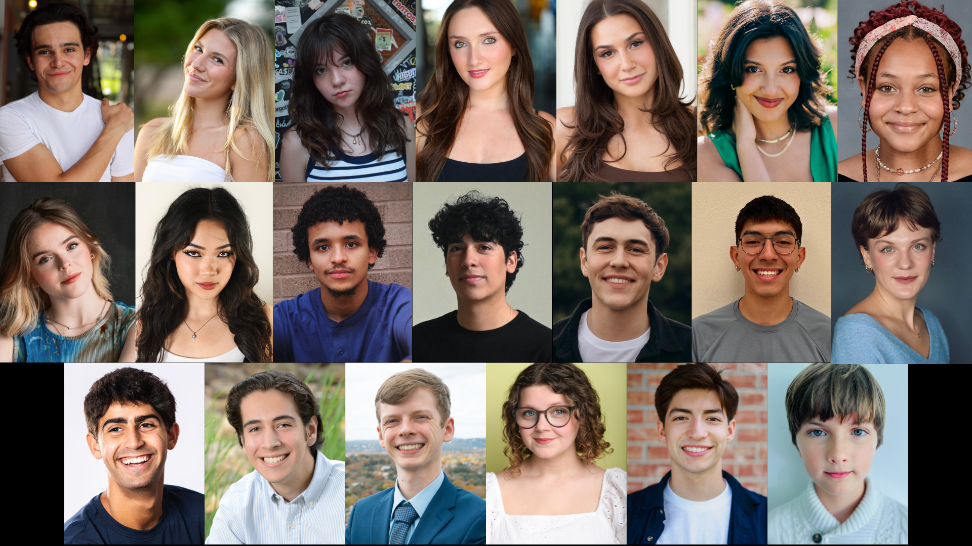 Headshots of the actors in Cabaret