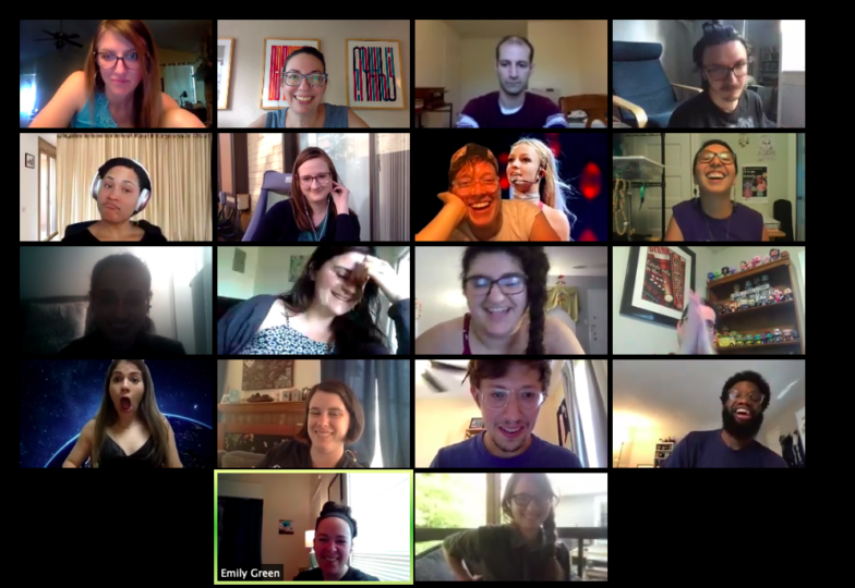 A Zoom meeting with PPP students and faculty