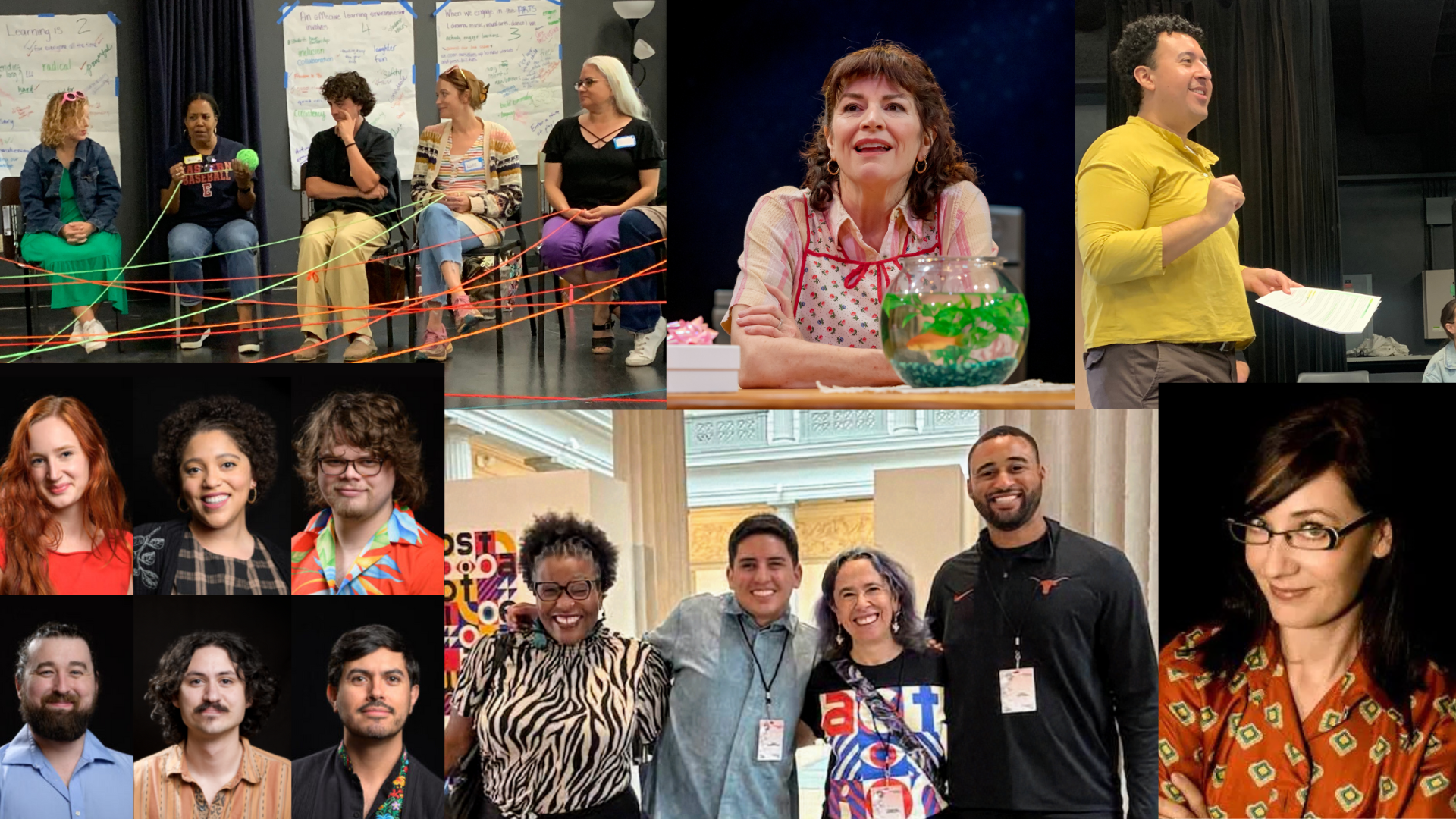 collage of photos showing summer activities of faculty and students