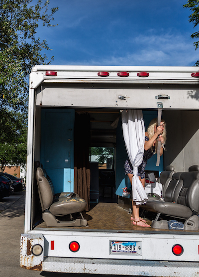 Nurse prepares AHRC van