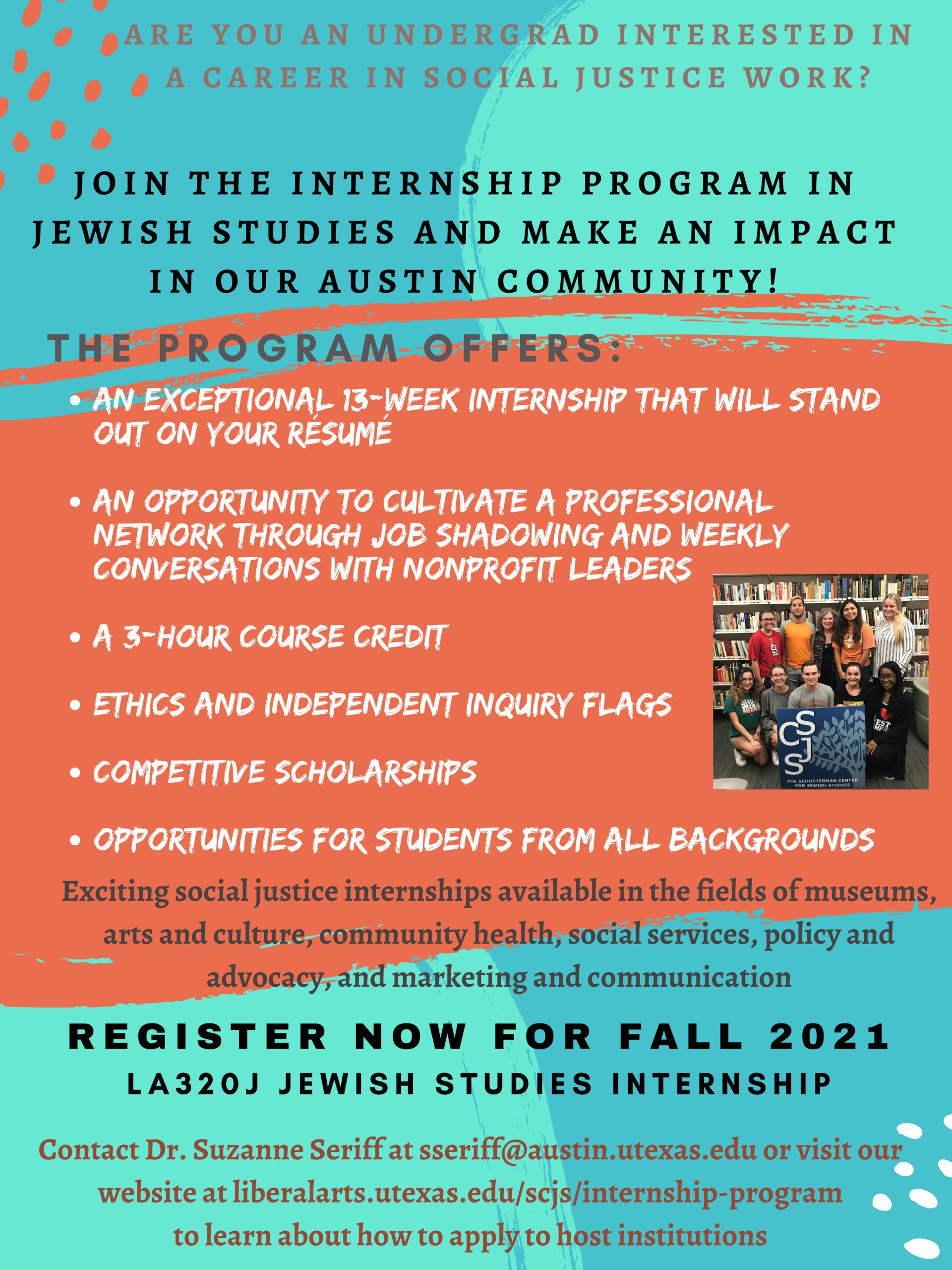 Internship Program in Jewish Studies Fall 2021