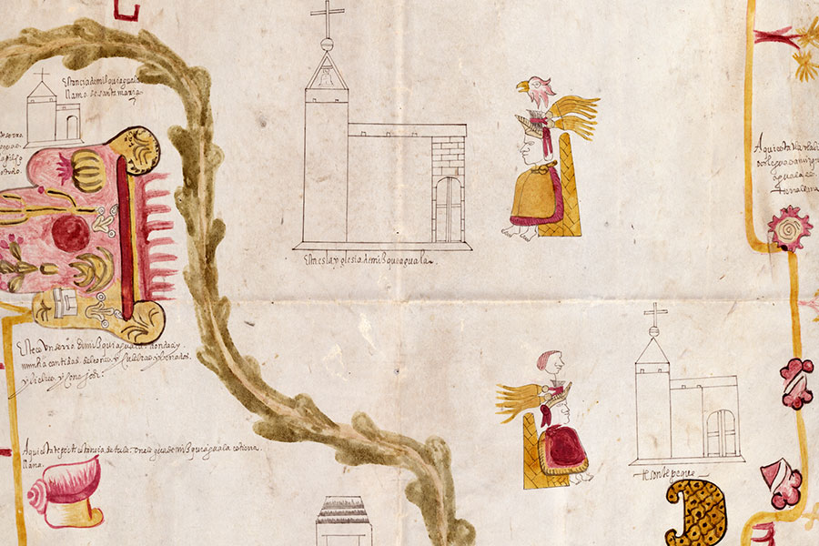 cropped detail of historic map