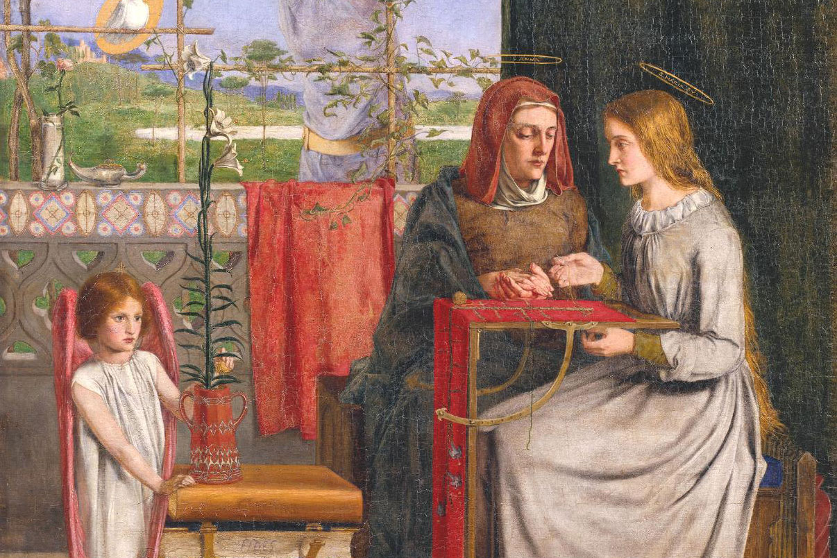 painting of three figures