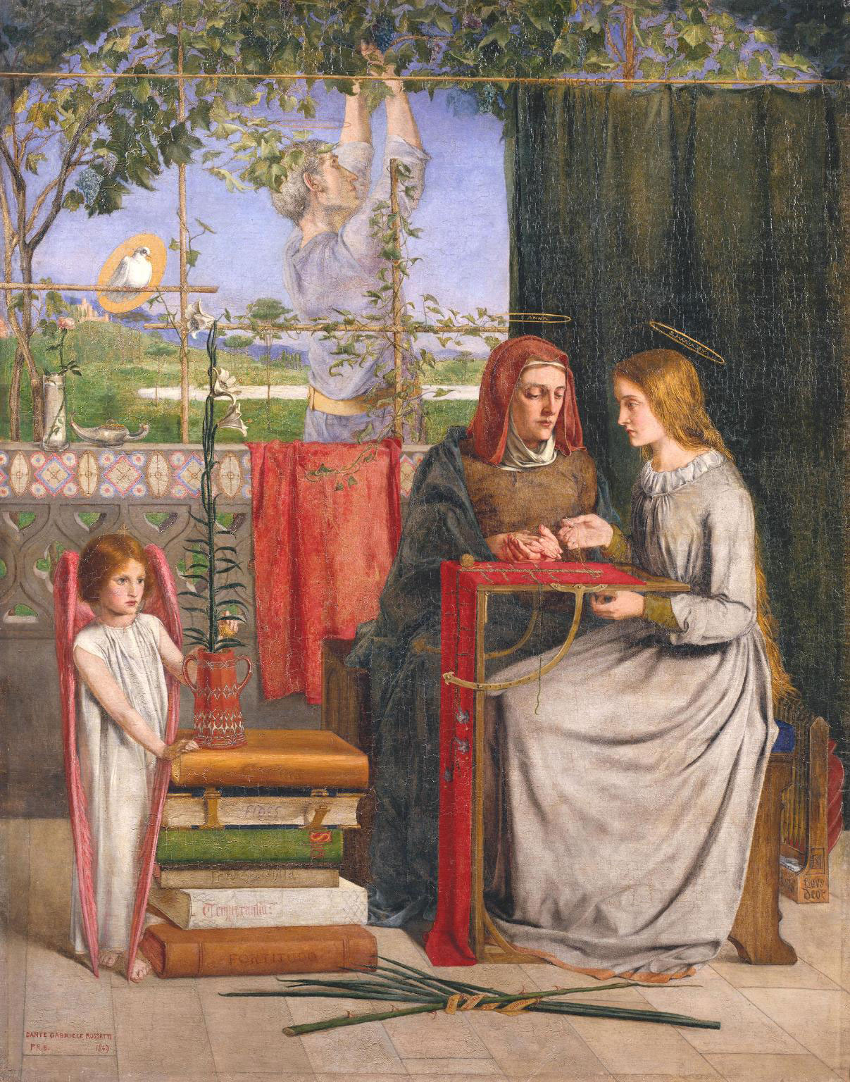 painting of three figures