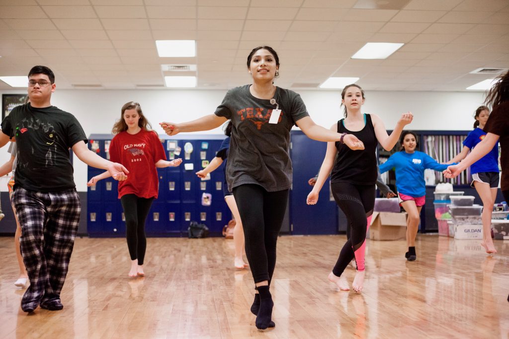 UTeach Dance student teacher teaching at Stony Point High