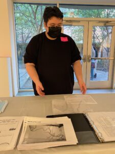 UTeach Art student guides Texas Art Teachers in an activity