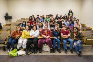 Photo of Del Valle HS Theatre students attending the Symposium