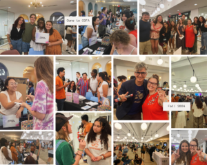 Collage of photos from Gone to COFA Fall 2024. Photos include Uteach students, staff, faculty and new student attendees of the event. 