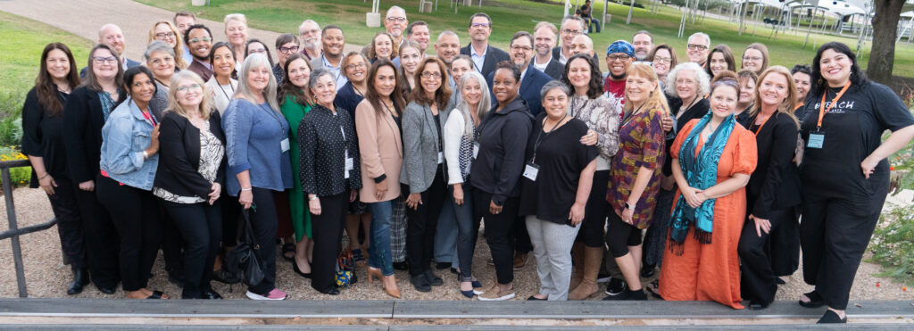 Attendees of the Future of Fine Arts Education group photo.