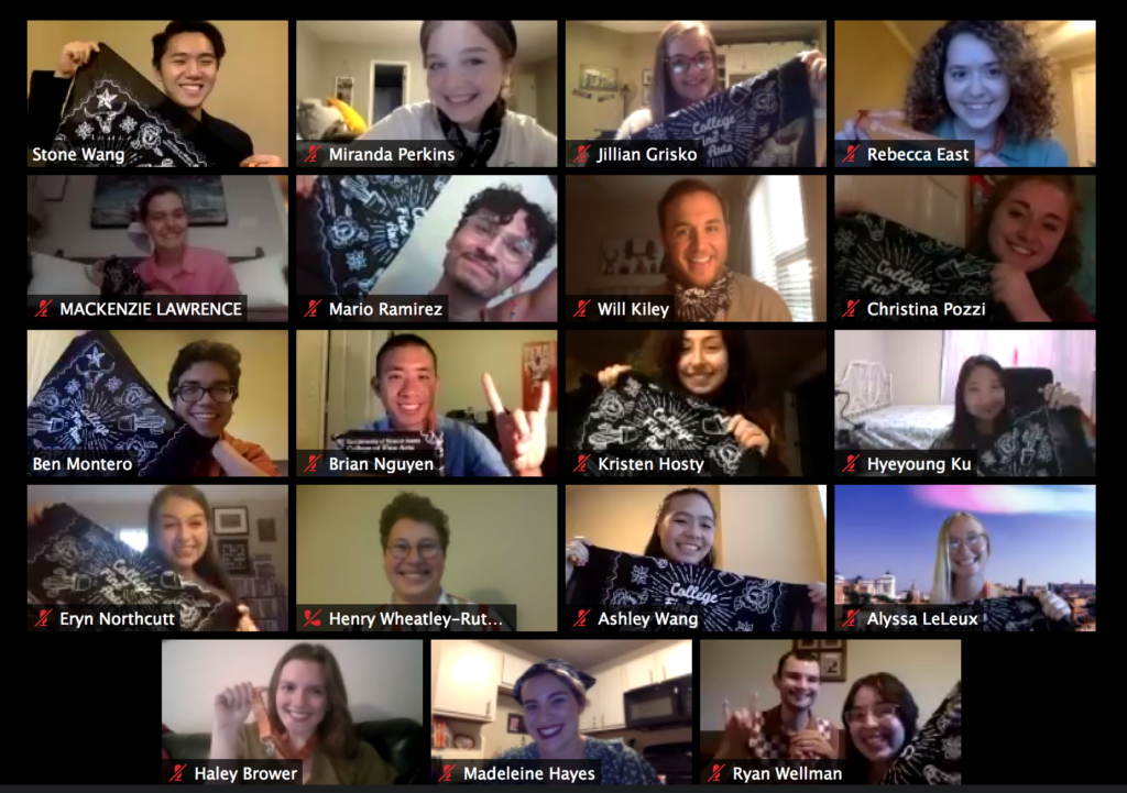 UTFA GRaduates opening their gifts