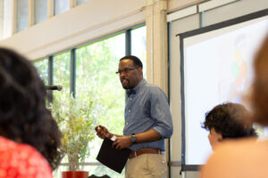 Photo of Chris Reese accepting his award 