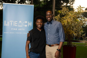 Photo of Chris Reese and his son during the reception
