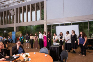 UFASAC students lined up for event introducations