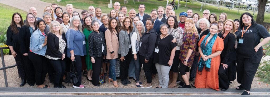Attendees of the Future of Fine Arts Education group photo.