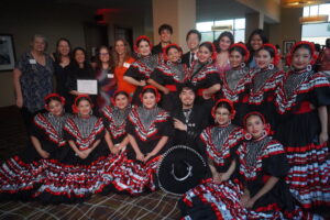 Karla Hardaway and the Creekview High School Folklorico performers