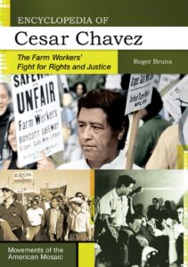 compilation of images showing Cesar Chavez present and taking part in activist marches