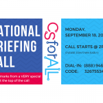 CSforAll Conference Call - Sept 18, 1PM CT